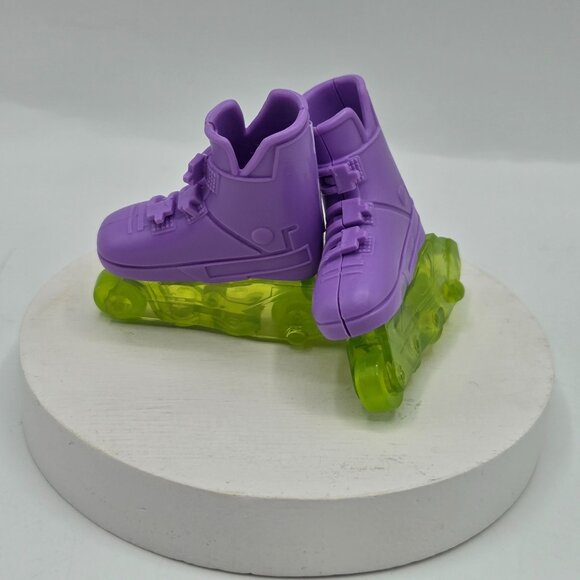 Barbie Purple & Neon Green Roller Blades For Dolls - Picture 1 of 5